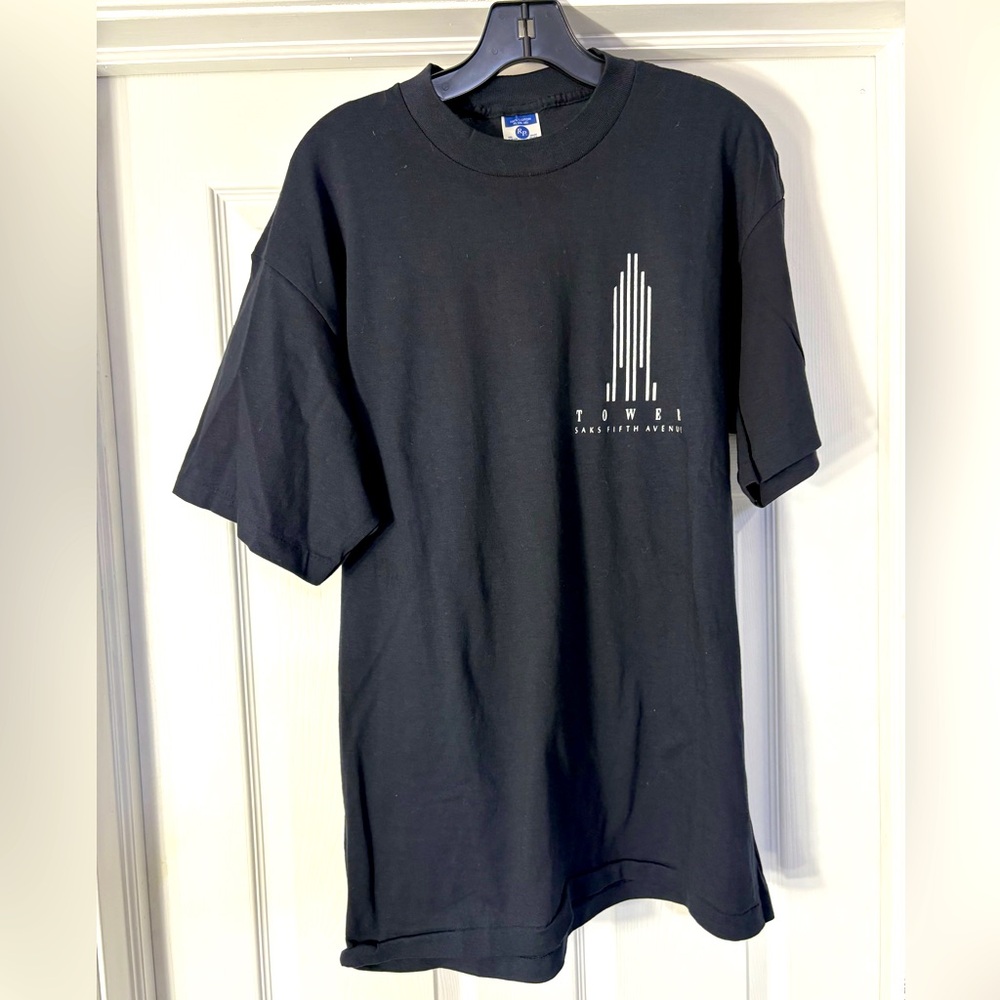 Black Short Sleeve Tee with Graphic Design